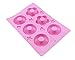 yueton 6 Cavity Silicone Donut Pan Tray with Heart and Star Mold, Doughnut Maker, DIY Baking Tool Biscuit Cookie Cake Chocolate Mold