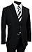 Boys Slim Fit Suit in Black Dresswear Set