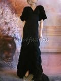 Fendi - $8730 New FENDI Black Silk Poet Sleeve Gown Dress 6 40