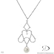 Roberto DeMeglio! Made in Italy Luxurious Necklace With 1.06ctw Super Clean FG/VS Diamonds and Freshwater Pearl Made of 18K Gold