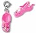 Adorable CHARM IT!© 3-D Pink Water Shoe Charm with Colorful Crystals