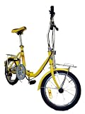 Bestco Folding Bike, 16 Wheels,3 speeds - YELLOW