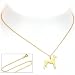 Doberman Pinscher Dog Charm 17.5mm & 18" Chain 14k Gold