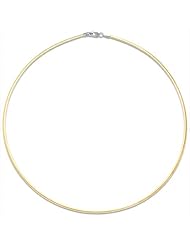 16" 2MM Omega Chain in 14K Two-Tone Gold