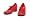 Ellie Shoes E-175-Eden-G, 1.75" Heel Red Glitter Maryjane Childrens. S Red Glitter