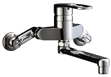 LIXIL(リクシル) INAX キッチン用 壁付 シングルレバーキッチン水栓 泡沫 取付ピッチ120~215mm 吐水口長さ170mm 凍結防止水抜き仕様 RSF-563N