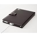 Simplism iPad 2 レザーフリップノートケース スタンド機構付き チョコレートブラック TR-LFNCIPD2-CB