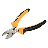 uxcell 　斜ニッパー　斜めカッティング プライヤー 非スリップ 黄 黒 カッター 対角線 カット ハンドル