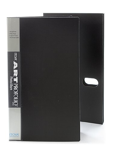 Itoya OL-120 Art Profolio Photo Album 3 4x6in. Photos Per Page With Protective Sleeve 120 Pockets Black