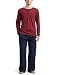 Bottoms Out Mens Flannel and Henley Pajama Set, Navy/Burgundy, Small