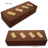IMAGE OF Handmade Special Gift Wooden Jewelry Box With Brass Design Engraved On Top & Velvet Lined Inside (Free Shipping) Wbox0098r