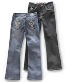 Pepe Jeans Girls Embroidered and Studded Bootcut Jeans
