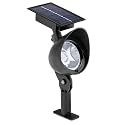 Malibu Solar Plastic Flood Landscape Light with Three White LED's, Black #LZ415