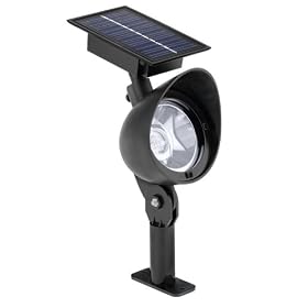 Malibu Solar Plastic Flood Landscape Light with Three White LED's, Black #LZ415