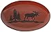 DEI Stoneware Moose Platter, 14-Inch