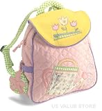 Girl's Pink Backpack, Happy Moments Watering Can Backpack