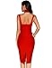 meilun Womens Sleeveless Bodycon Dress Bandage Straless Dress (S, Red-1)