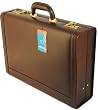 Pedano Brown Leather Attache Case 5"w/writing Board