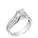 1.02 Carat Princess Diamond Engagement Ring on 14k White Gold