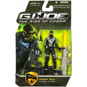 G.I. Joe The Rise of Cobra 3 3/4 Action Figure Deep Six (Combat Diver)