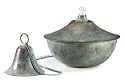 Good Directions 206CV1 Medium Verde Copper Oil Table Lamp with Snuffer Cap,Smooth Blue Finish