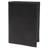 Guess Black Genuine Leather Tri-Fold Wallet