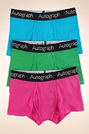 3 Pack Older Boys Autograph Cotton Rich Assorted Trunks
