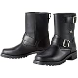 Tour Master Vintage Road Men's Leather Street Racing Motorcycle Boots - Color: Black, Size: 9