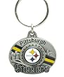 Pittsburgh Steelers Pewter Oval Keychain