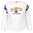 Womens LSU T-Shirt - Womens Louisiana State University Tigers Winning Feeling 3/4 Sleeve T-Shirt