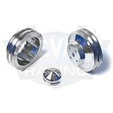IMAGE OF Billet Aluminum Pontiac Underdrive Pulley Kit, 350 - 400, 428, 455, V-Belt, Power Steering