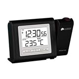Radio Controlled Projection Alarm Clock With Indoor Temperature WT5160-BLK