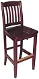 Bulldog Beech Wood Dining - Kitchen Bar Stool - Mahogany