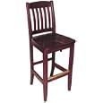Bulldog Beech Wood Dining - Kitchen Bar Stool - Mahogany
