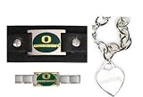 Oregon Ducks ProStarter/Leather Cuff /Heart Charm Chain Bracelet Package