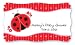 Modern Ladybug - Set of 8 Peronalized Name Tag Stickers