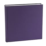IMAGE OF Semikolon Extra Large Bound Linen Photo Album, Black Pages, Plum (033B18)