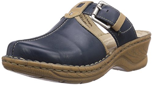 Catalonia 17 Closed Leather Buckle Fastening Ladies Clog OCEAN 7/ 41