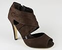 Cross Strap Suede Heel