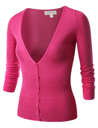 J.TOMSON Womens Deep V-Neck Knit Cardigan