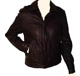 Coach Harrison Leather Bomber Jacket Mahogany Brown W Med 80533