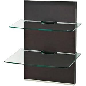 OmniMount MWFS Adjustable 2-Shelf Component Wall System with Cable Management - Espresso