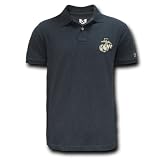 Rapid Dominance US Marines Black Lightweight Choice Polo Shirt