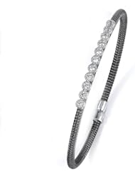 Sterling Silver Cubic Zirconium Bangle