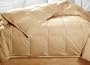 Golden Beige Colored Feather Down Comforter - Queen Size
