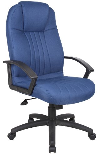 Boss High Back Executive Fabric Chair, Blue