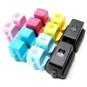12 x Compatible XXL Cartouches d'encre avec PUCE (noir 43ml ea. couleur 18ml) - HP 363 S�rie 363BK 363Y 363M 363LM 363C 363LC pour HP Photosmart 3100 3108 3110 3200 3210 3207 3213 3214 3308 3310 3313 3314 8250 8253 C5100 C5140 C5150 C5160 C5170 C5173 C5175 C5180 C5183 C5185 C5188 C5190 C5194 C6160 C6170 C6175 C6180 C6183 C6185 C6188 C6190 C6240 C6250 C6270 C6280 C6284 C6285 C6288 C7150 C7170 C7190 C7250 C7190 C7250 C7270 C7280 C8150 C8170 C8180 D6100 D6160 D6163 D6168 D7100 D7145 D7155 D7160 D7163 D7168 D7180 D7183 D7260 D7280 D7300 D7345 D7355 D7360 D7363 D7368 D7463 D7468 D8200 D8230 D8238 D8250 - (Silvertrade �)