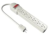 Stanley 33210 All Purpose 6-Outlet Surge Suppressor, 2-1/2-Foot Cord, Beige