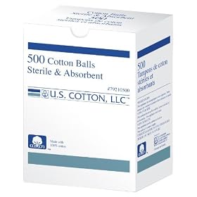U.S. Cotton Cotton Balls, Sterile and Absorbent,  500-Count