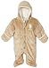 U.S. POLO ASSN. Baby-Boys Newborn Front Snap Pram Hoodie, Brown, 3-6 Months